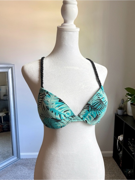 Trillium Other - Trillium Black and Teal Swimwear Top